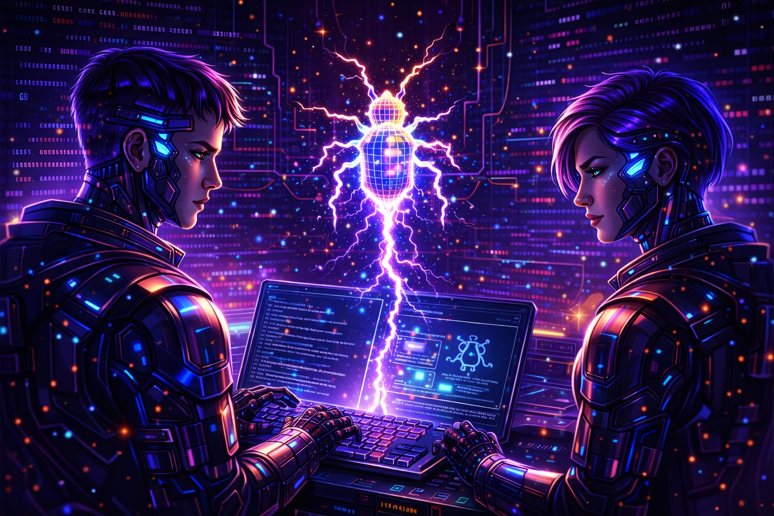 A modern take on Jack and Jill sees the pair fending off bugs in a future technological dystopia.